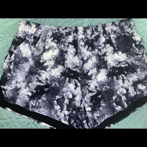 Black & White marble athletic shorts